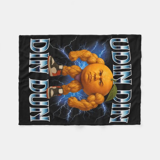 ウディンディンドゥンブレインおもしろいロイタリアンットミームボディ フリースブランケット (正面(横))