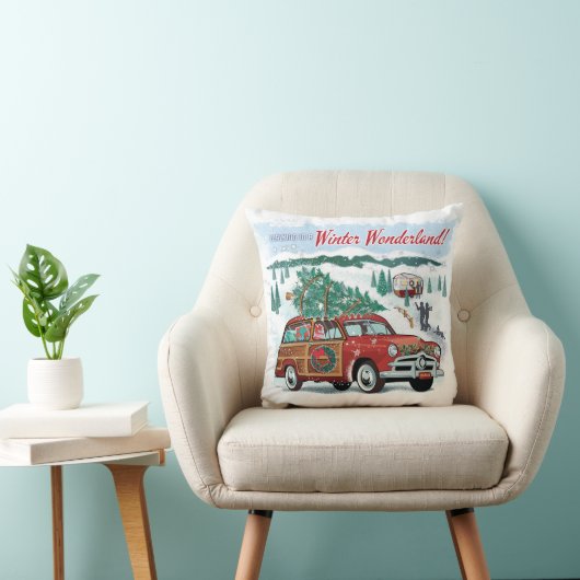 ウディーワゴンレトロクリスマス クッション (椅子)