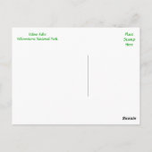 ウディーン秋、イエローストーンパーク、ワイオミング葉書 ポストカード (裏面)