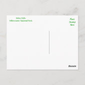 ウディーン秋、イエローストーンパーク、ワイオミング葉書 ポストカード (裏面)