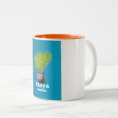 ウトヤノルウェー旅行ポスター ツートーンマグカップ (正面右)