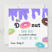 ウドナットノウ先生サンキューカード 招待状 (正面)