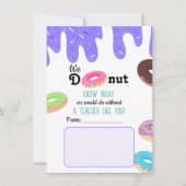 ウドナットノウ先生サンキューカード 招待状 (正面)