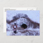 ウナアラスカ島の冬のWWIIクオンストハット ポストカード (正面/裏面)