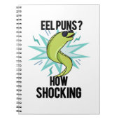 ウナギのダジャレって、なんて衝撃的におもしろいの？ 面白い動物のダジャレ ノートブック (正面)