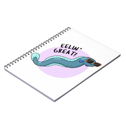 ウナギの素敵なユーモア満載のスライムウナギパンチ ノートブック (左側)