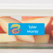 ウナギの緑おもしろいの漫画パーソナライズされた ラベル (貼付)