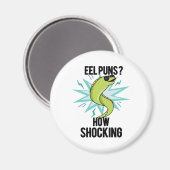 ウナギは動物のプーおもしろいンを打つ マグネット (正面/裏面)