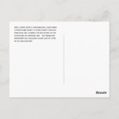 ウナスカス湾のノースランドバージ ポストカード (裏面)