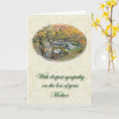 ウナミクリーク悔やみや弔慰ロスカズオブマザー カード (黄色い花)