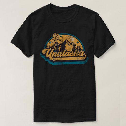 ウナラスカ島, アラスカ州 Tシャツ (デザイン正面)