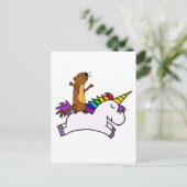 ウニおもしろいコーンに乗った海飛んでいるの漕ぎ手 ポストカード (スタンド正面)