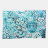 ウニとオピヒのパーティー熱帯模様 キッチンタオル (横)