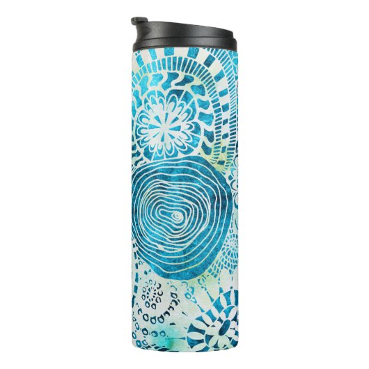 ウニとオピヒのパーティー熱帯模様 タンブラー (回転右)