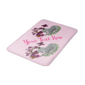 ウニコンの蝶と花パーソナライズされた バスマット (アングル)