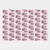 ウニコンの蝶と花 ラッピングペーパーシート (正面)