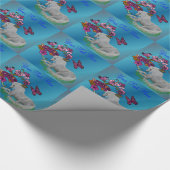 ウニコンの蝶と花 ラッピングペーパー (角)