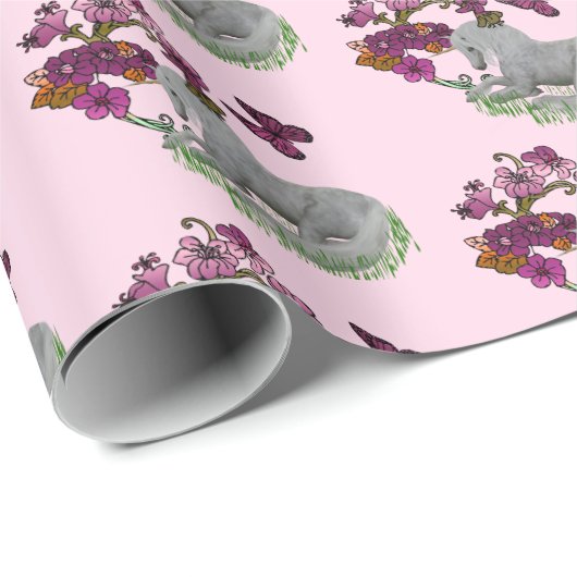 ウニコンの蝶と花 ラッピングペーパー (ロールコーナー)