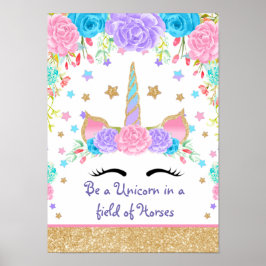 ウニパーソナライズされたコーン水彩花 ポスター