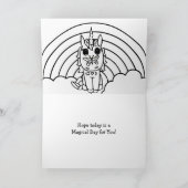 ウニパーソナライズされたコーン，花，蝶誕生日 カード (内部)