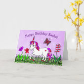 ウニパーソナライズされたコーン,花,蝶誕生日 カード (黄色い花)