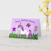 ウニパーソナライズされたコーン,花,蝶誕生日 カード (黄色い花)