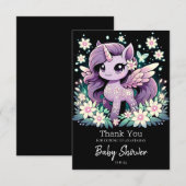 ウニモダンコーン赤ちゃんシャワー サンキューカード (正面/裏面)