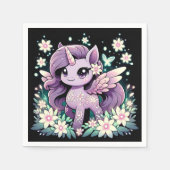 ウニモダンコーン赤ちゃんシャワー スタンダードカクテルナプキン (正面)