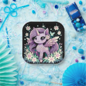 ウニモダンコーン赤ちゃんシャワー ペーパープレート (パーティー)