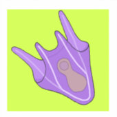 ウニ幼生ステッカー シール (正面)