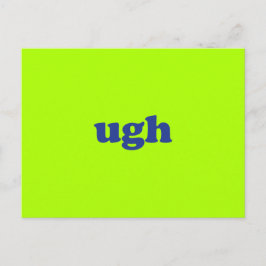 ウネオン緑と青モダンタイポグラフィおもしろい ポストカード