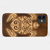 ウハネウホンウフェイクウッドハワイアンカメ Case-Mate iPhoneケース (裏面(横))