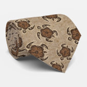 ウハネホヌハイビスカスろうけつ染めハワイアンカメ ネクタイ (ロール)