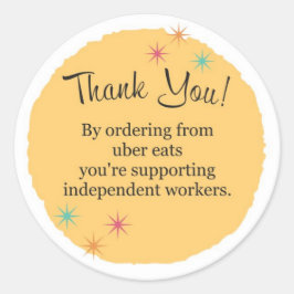 ウバー食べありがとう ラウンドシール