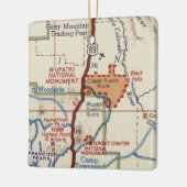 ウパツキ国定記念碑ヴィンテージ地図 セラミックオーナメント (左)