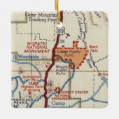 ウパツキ国定記念碑ヴィンテージ地図 セラミックオーナメント (正面)