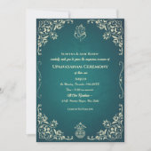 ウパナヤナムまたはヒンドゥー聖糸ジャヌー式 招待状 (正面)