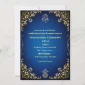 ウパナヤナムまたはヒンドゥー聖糸ジャヌー式 招待状 (正面)