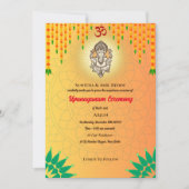 ウパナヤナムまたはヒンドゥー聖糸ジャヌー式 招待状 (正面)