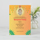 ウパナヤナムまたはヒンドゥー聖糸ジャヌー式 招待状 (スタンド正面)