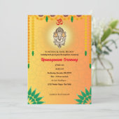 ウパナヤナムまたはヒンドゥー聖糸ジャヌー式 招待状 (スタンド正面)