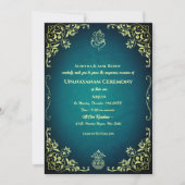ウパナヤナムまたはヒンドゥー聖糸ジャヌー式 招待状 (正面)