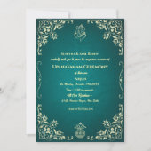 ウパナヤナムまたはヒンドゥー聖糸ジャヌー式 招待状 (正面)