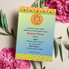 ウパナヤナムまたはヒンドゥー聖糸ジャヌー式 招待状