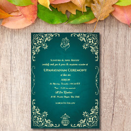 ウパナヤナムまたはヒンドゥー聖糸ジャヌー式 招待状