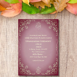 ウパナヤナムまたはヒンドゥー聖糸ジャヌー式 招待状