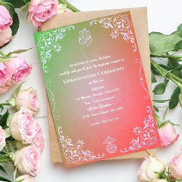 ウパナヤナムまたはヒンドゥー聖糸ジャヌー式 招待状