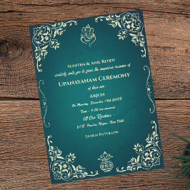 ウパナヤナムまたはヒンドゥー聖糸ジャヌー式 招待状