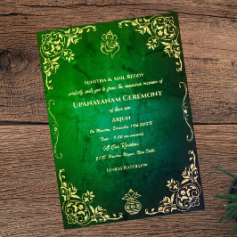 ウパナヤナムまたはヒンドゥー聖糸ジャヌー式 招待状