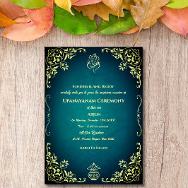ウパナヤナムまたはヒンドゥー聖糸ジャヌー式 招待状